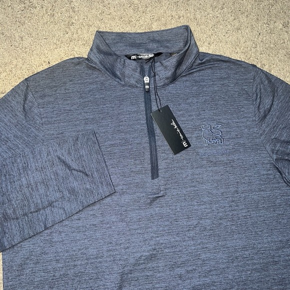 Travis Mathew Other - NWT Travis Mathew Men's Size Medium Indigo Striped Lightweight Quarter Zip